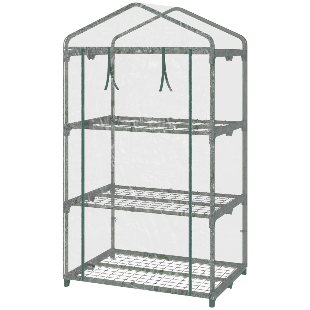 Serra da giardino con ripiani 3 livelli ¨C zephmum ¨C 69x49x125 cm