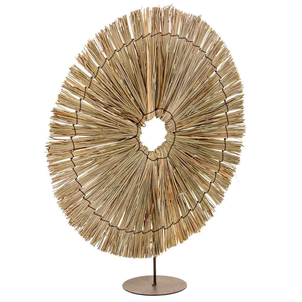 Figura decorativa in fibra naturale marrone 43x02x49h