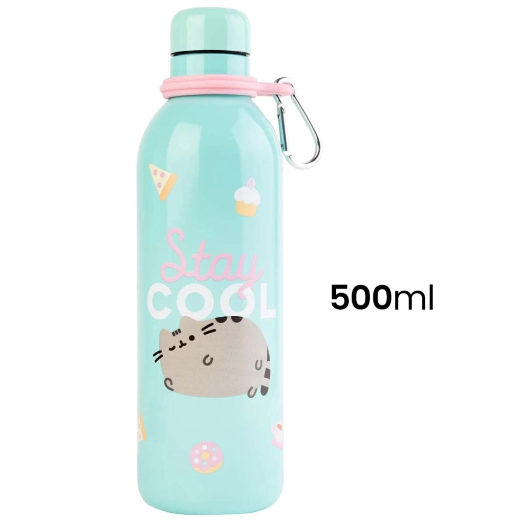 Bottiglia isolata a doppia parete da 500 ml della Foodie Collection Turchese Pusheen