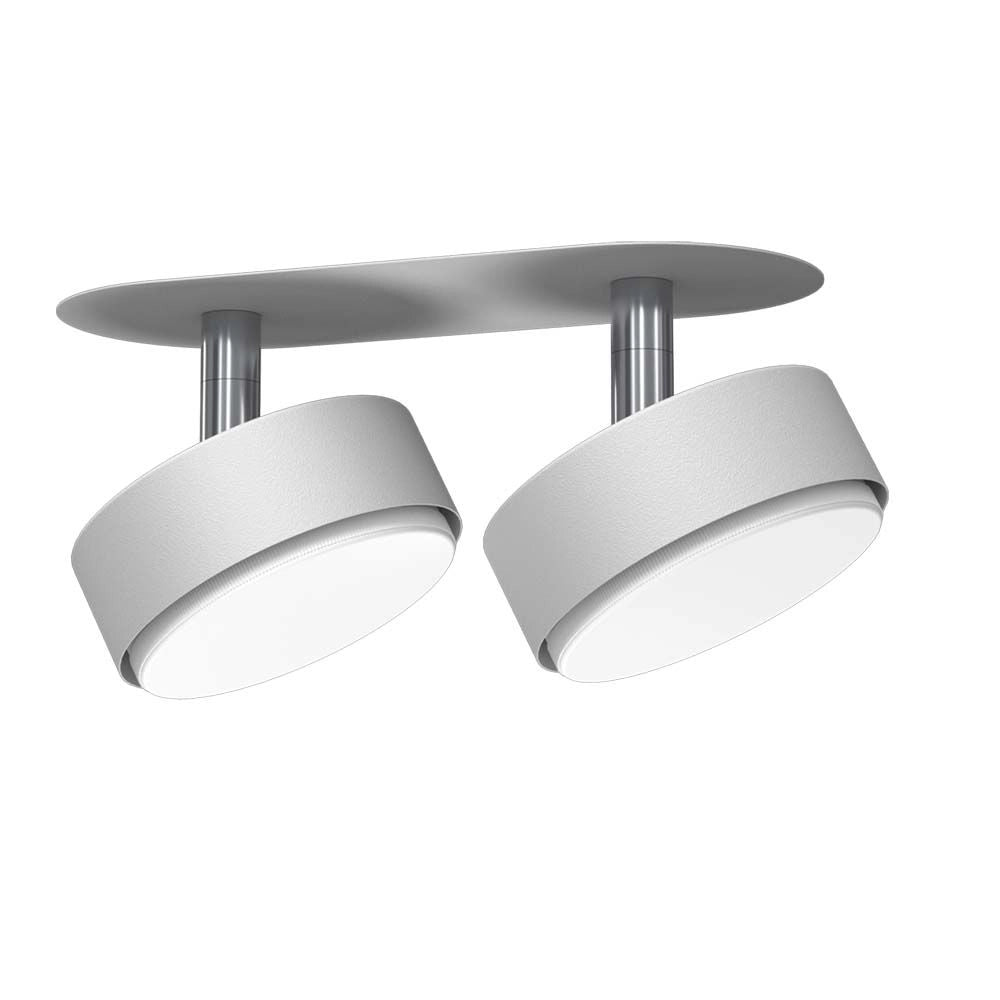 Faretto incasso doppio bianco orientabile GX53 Brosline