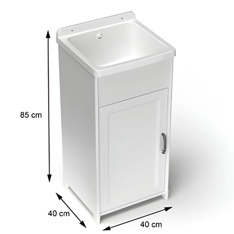 MINI LAVATOIO IN RESINA ESTREMAMENTE COMPATTO E STABILE PER INTERNI E ESTERNI 40LX40PX85H CM