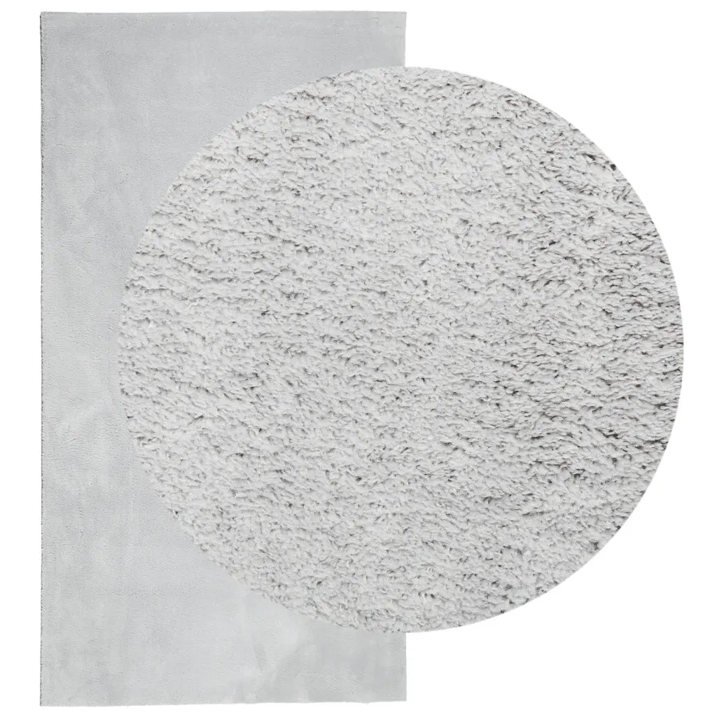 Tappeto a Pelo Corto HUARTE Morbido e Lavabile Grigio 60x110 cm 375070