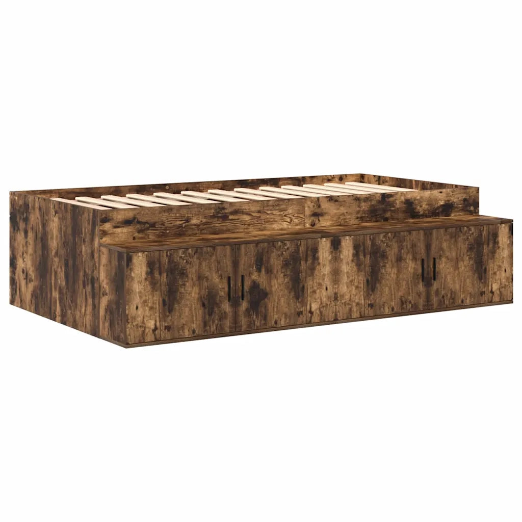 Struttura letto con contenitore Rovere fumé 75 cm 3335593