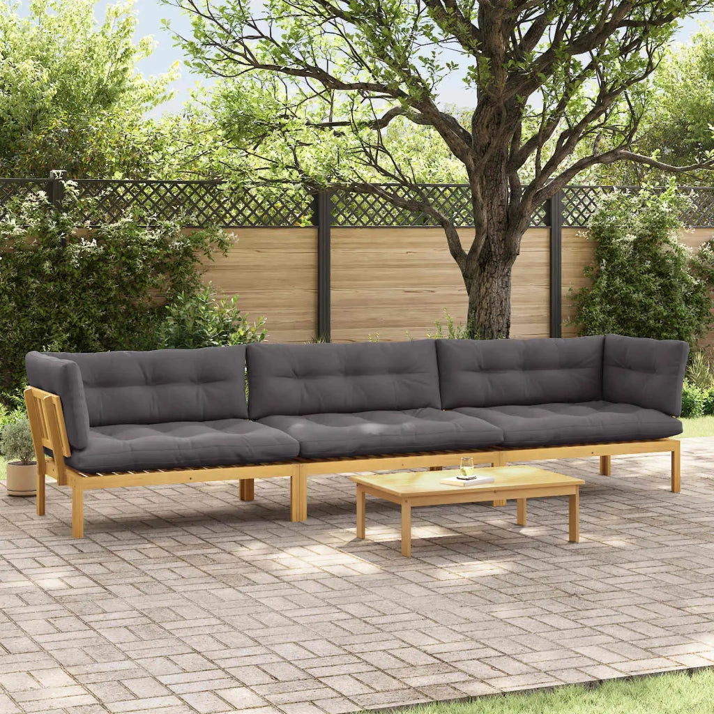 4 Pezzo Unità di divano pallet da giardino 3418294