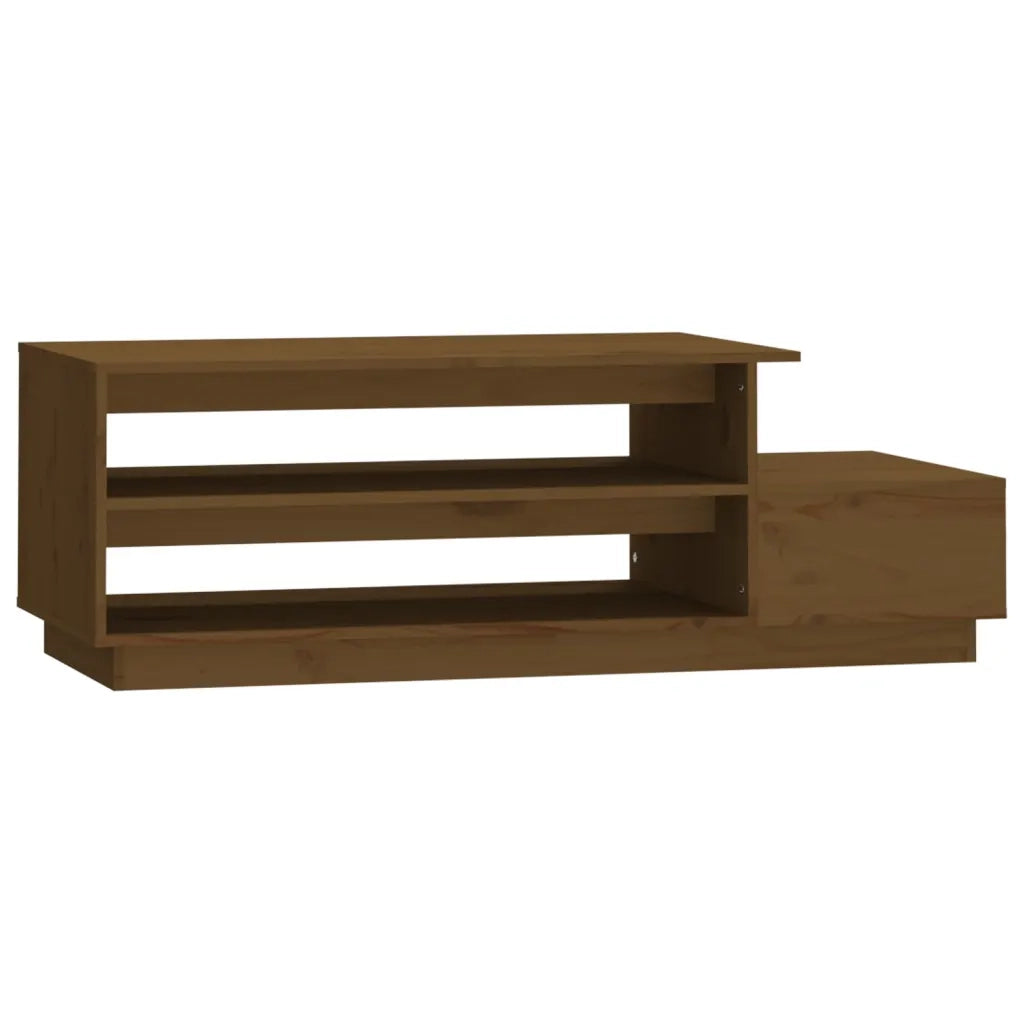 Tavolino da Salotto ambra 120x50x40,5 cm Legno Massello di Pino 814417