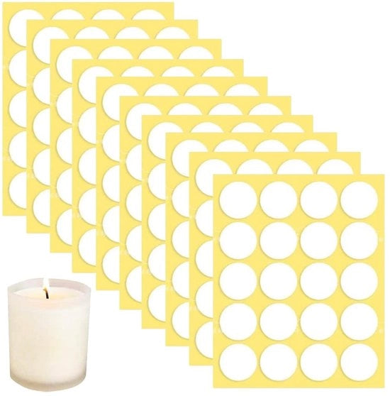 Sticker per Lint per Fiamma 200 pezzi - Resistenti al Calore - Doppia Facia - Buona Aderenza - Accessori per Candelabri DIY - Facili da Utilizzare - Materiale di Alta Qualità - Accessori per Candelabri