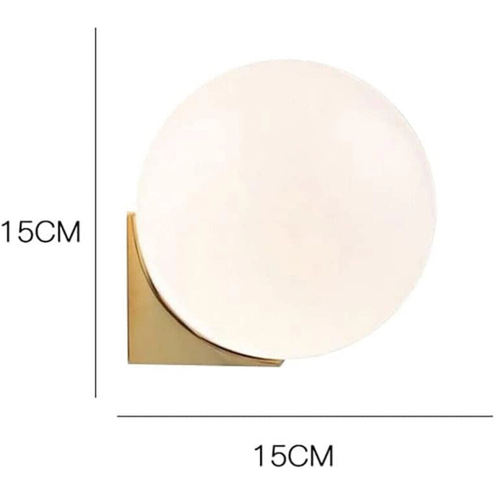 Trade Shop - Applique A Parete Bronzo Metallo Con Sfera Lampada Da Muro Minamalista Attacco G9 Aq55 -