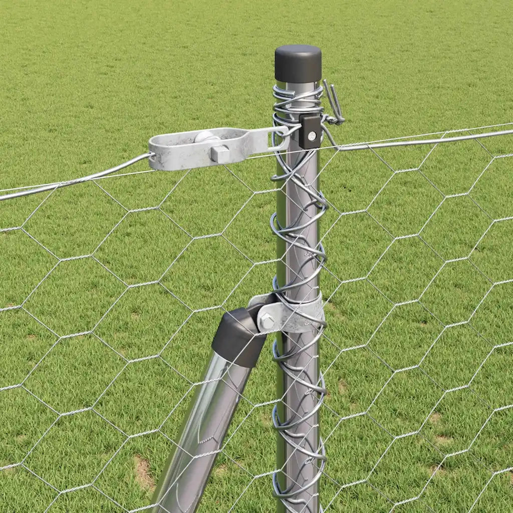 Palo della recinzione Argento 25 x 1,4 m (rete 50 mm) Acciaio