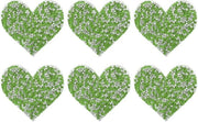 Pannelli a forma di cuore 6 pezzi - Pannelli lucidi - Pailletti - Resina e colla termoindurenti - 7 cm - Durevoli e decorativi - Pannelli decorativi ad incollaggio