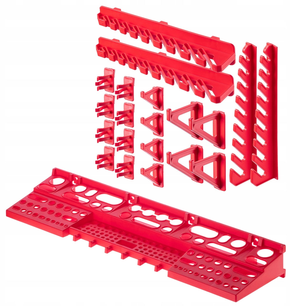 Pannello portautensili KADAX da parete per officina, 58x78 cm, 10 scomparti, 20 supporti, garage.