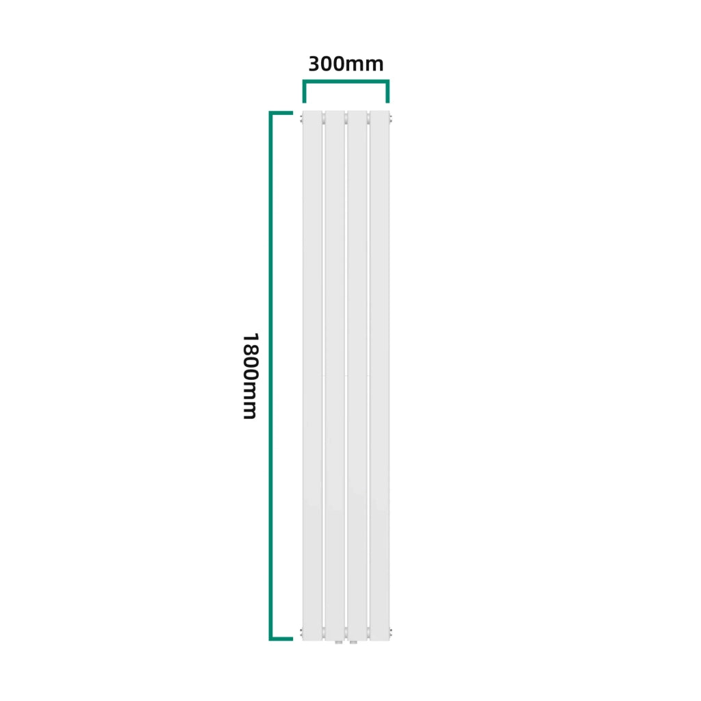 Radiatore a doppio pannello 1122 watt acciaio 180 x 30 x 7 cm bianco 03_0010473