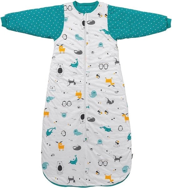 Sacco da letto biologico per bambini con maniche 3,5 TOG - Sacco da letto per bambini da 110 cm per l'inverno
