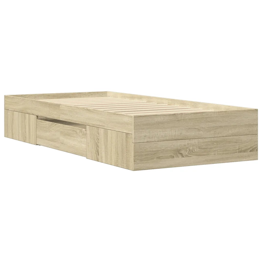 Giroletto senza Materasso Rovere Sonoma 90x190 cm in Truciolato 3295522