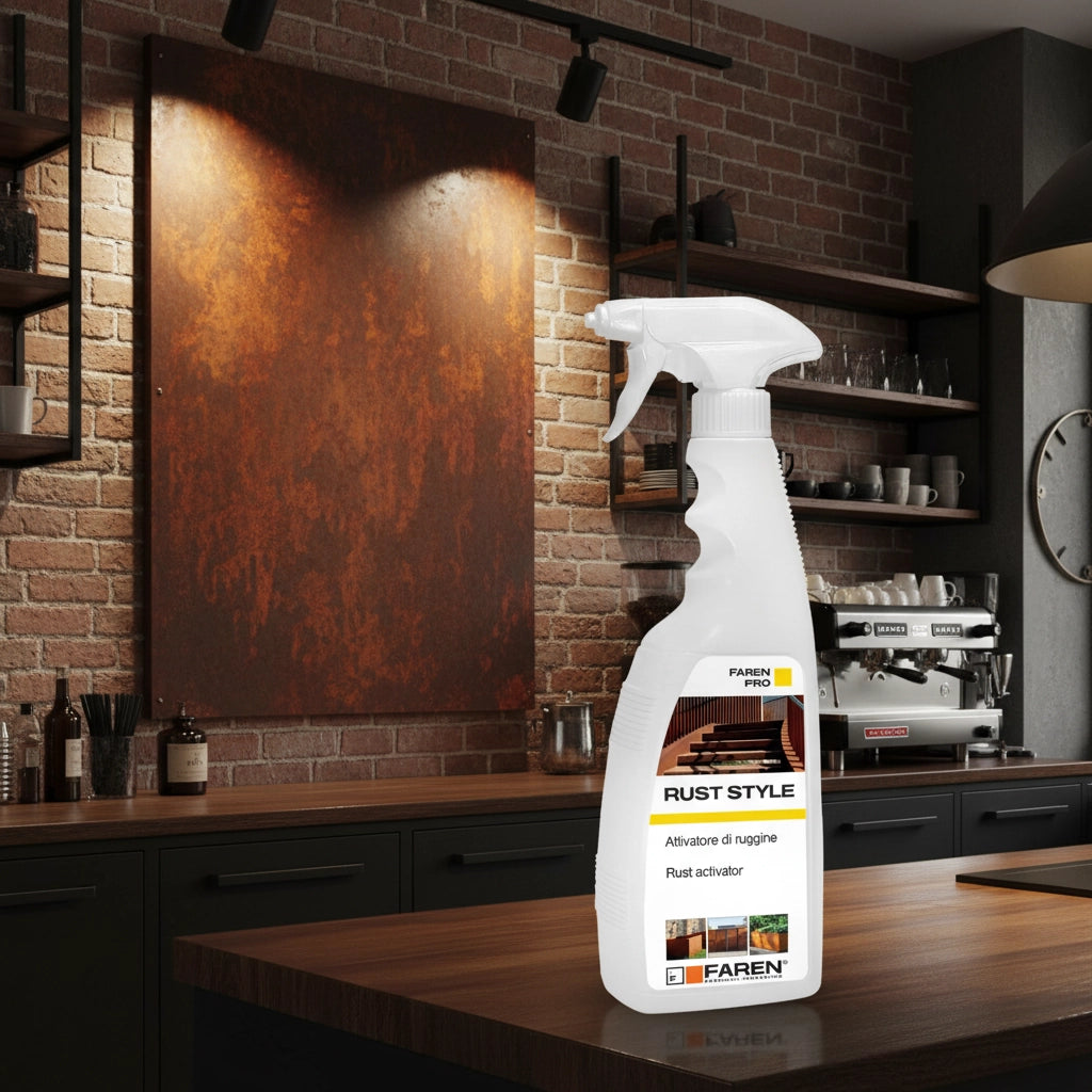 Faren rust style attivatore ruggine effetto corten su superfici ferrose 750 ml