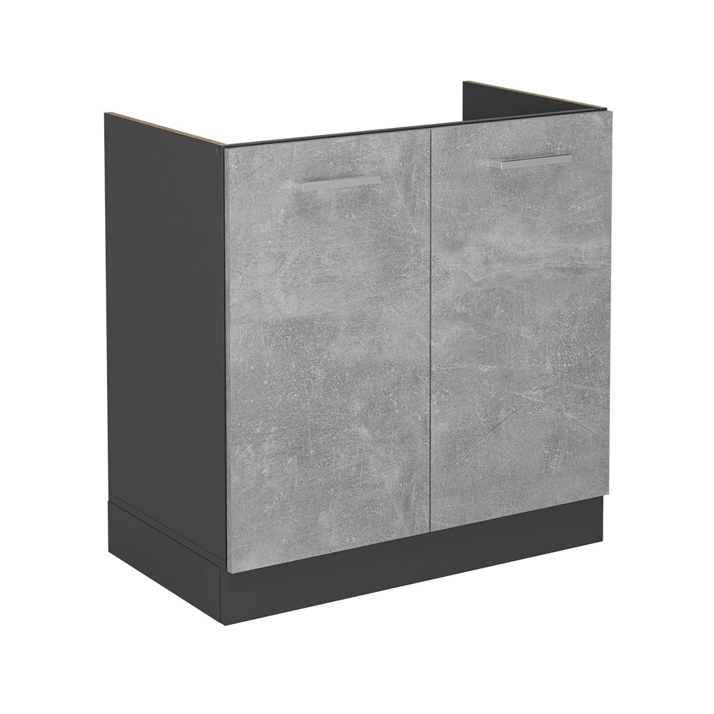 Vicco Mobile lavello cucina Calcestruzzo 80 cm senza piano di lavoro