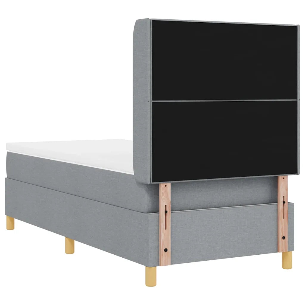 Letto a molle con materasso Grigio chiaro 140 x 200 cm Tessuto 3343679
