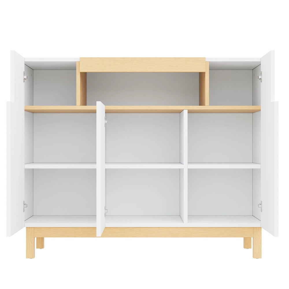 Libreria con Ante ¨C MINIMAL ¨C Legno, Mobile Soggiorno, Stoccaggio Multifunzionale