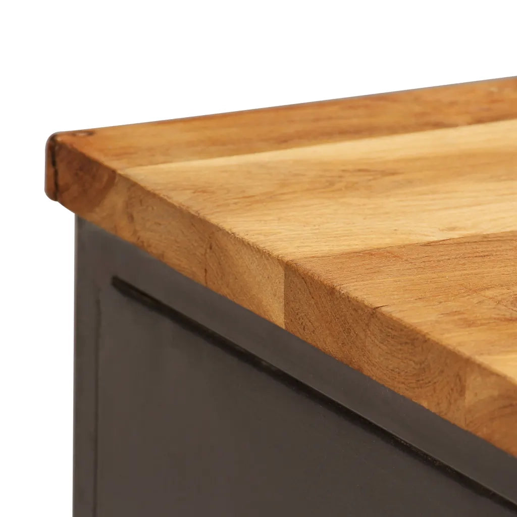 Credenza in Teak Recuperato e Acciaio 65x30x70 cm 246279