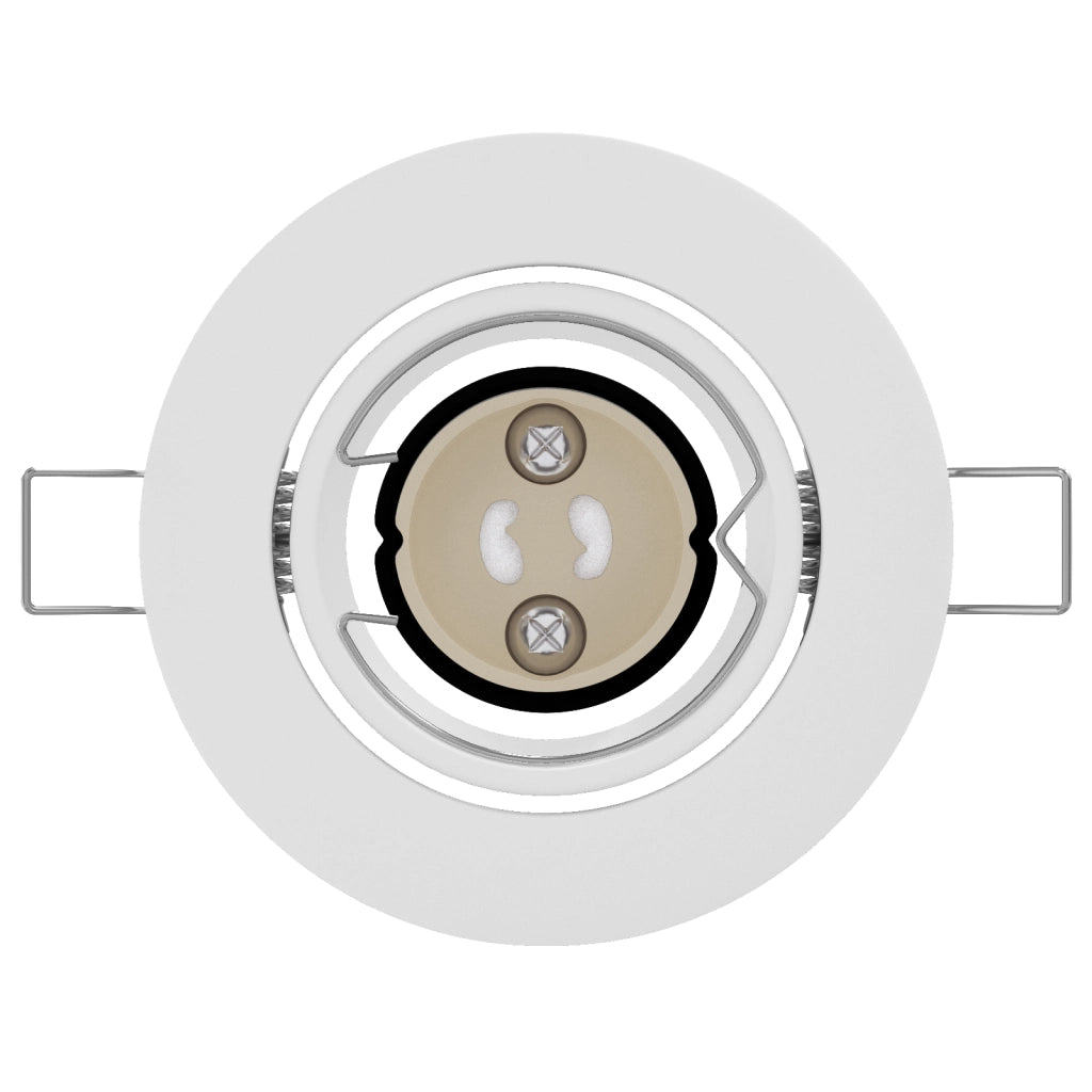 Fari Incassati 12 pezzi Rotondo GU10 Bianco Ã˜90 mm Acciaio