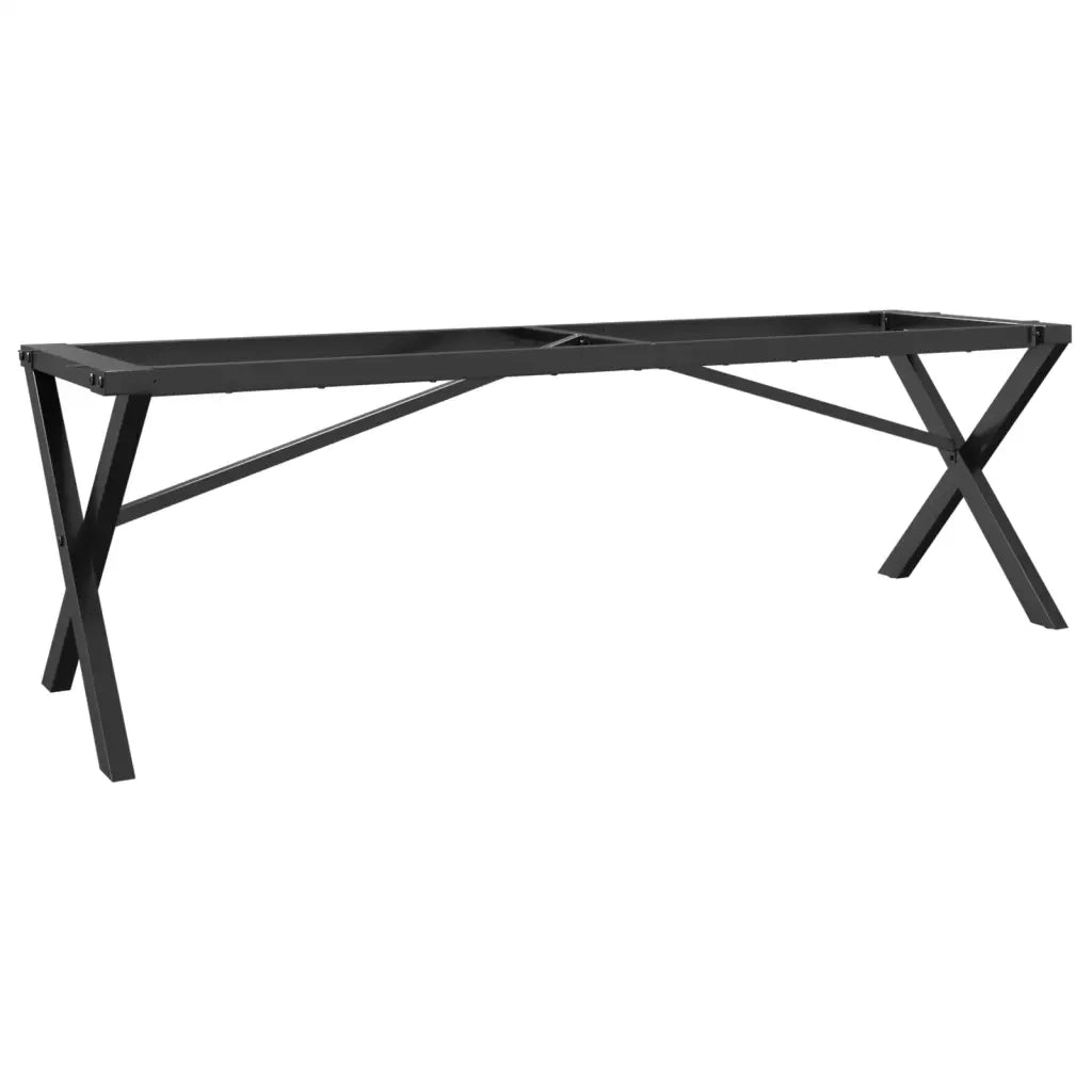Telaio Gambe a X per Tavolino da Salotto 140x30x43cm in Acciaio 357902