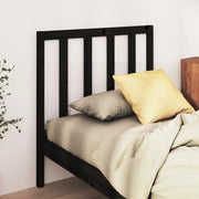 Testiera per Letto-Testata-Testiera Decorativa Nera 96x4x100 cm in Legno Massello di Pino 707755