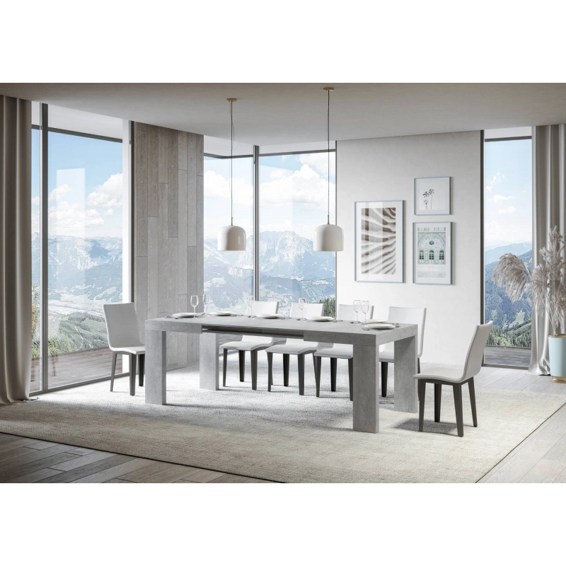 Tavolo allungabile 90x130/234 cm Roxell - Cemento
