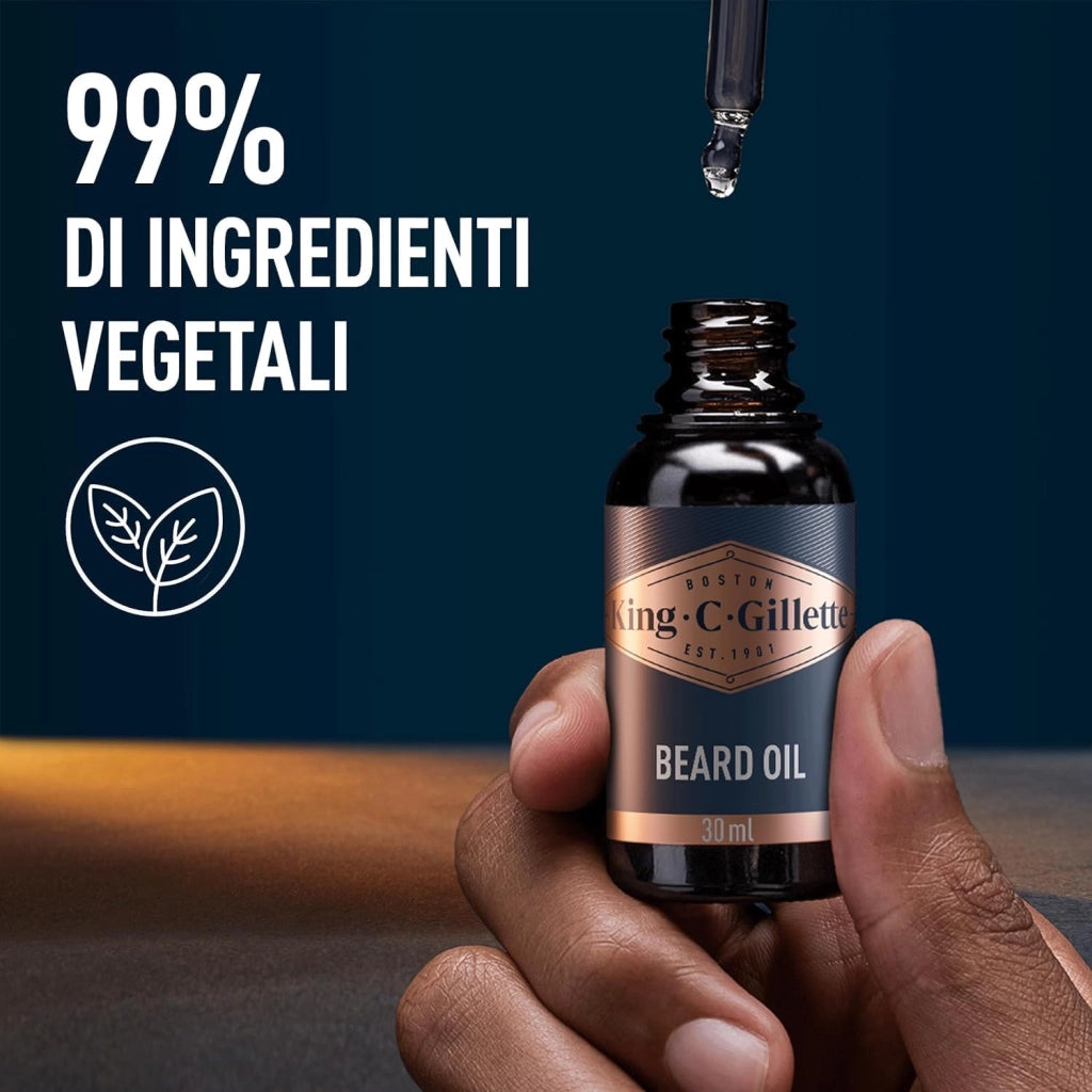 GILLETTE OLIO BARBA KING C. IDRATANTE 30 ML PER PELLE SECCA