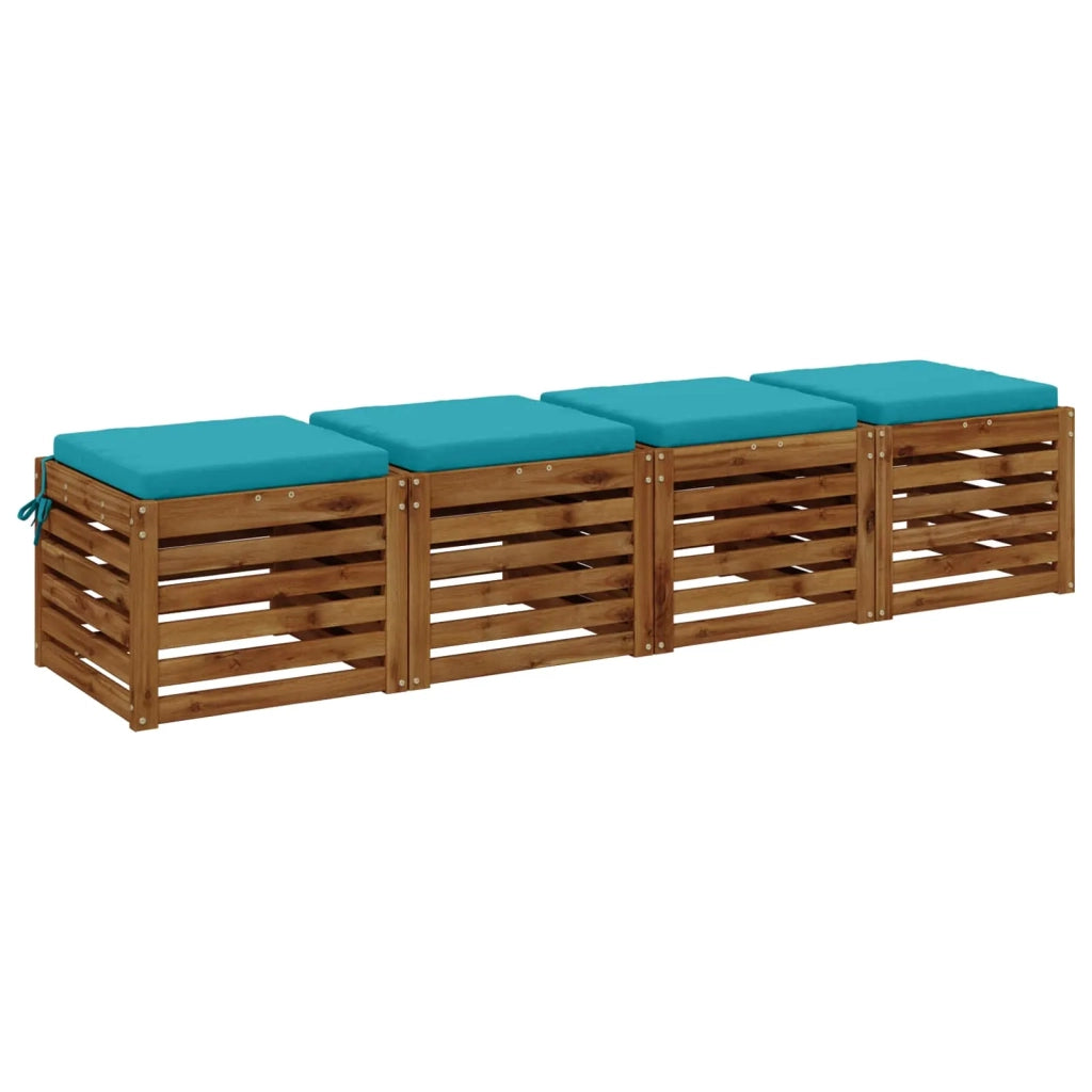 Cuscini per Sedia in 4 Pezzi SOEST 4 pz 100% Poliestere 944380