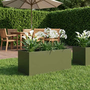 Vaso da giardino Verde Oliva 100 x 40 x 40 cm 8005252
