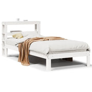 Letto singolo | Letto per adulti | Giroletto con Testiera senza Materasso Bianco 90x200 cm