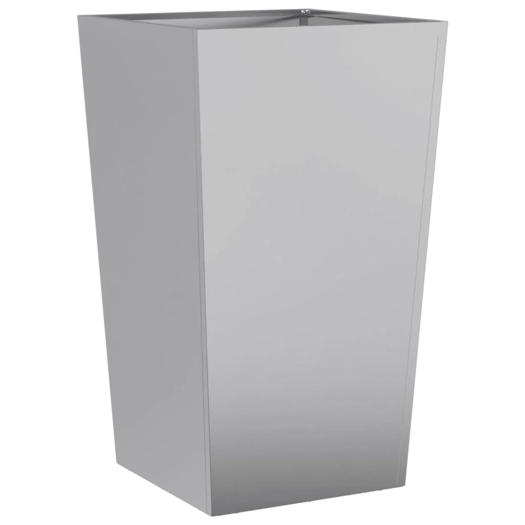 Fioriera rialzata per piante fiori terrazza giardino 45 x 45 x 75 cm acciaio zincato grigio 02_0037611