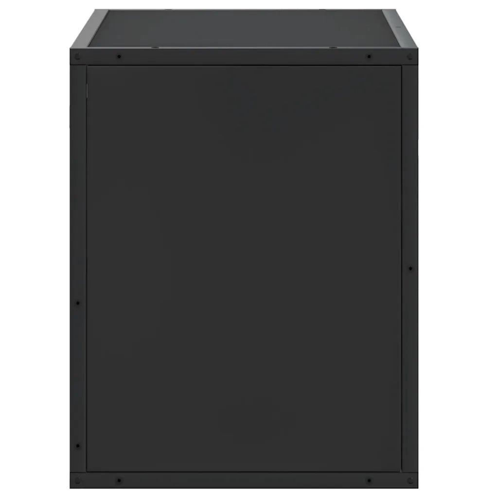 vidaXL Mobile Porta TV Nero 60x31x39,5cm in Truciolato e Metallo