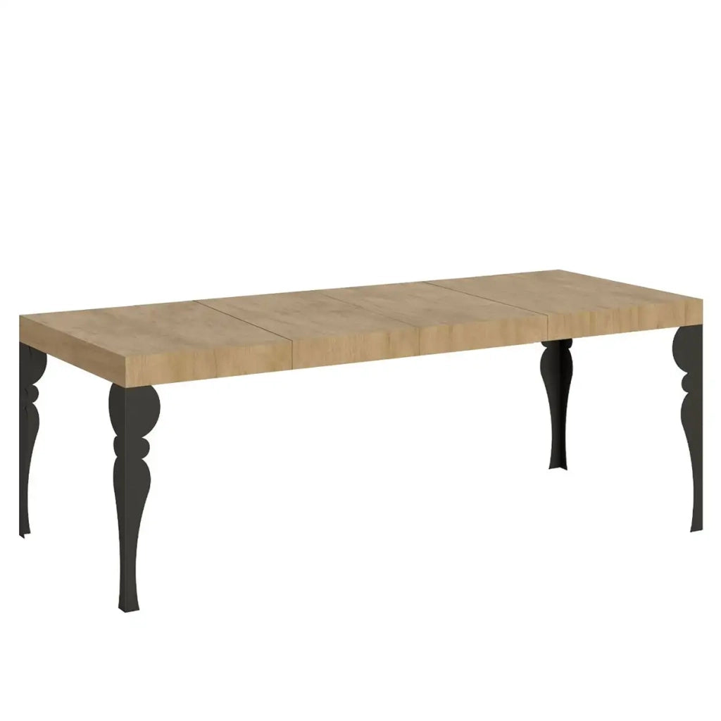 Tavolo allungabile 160/420x90 cm Paxon Premium colore quercia natura gambe antracite