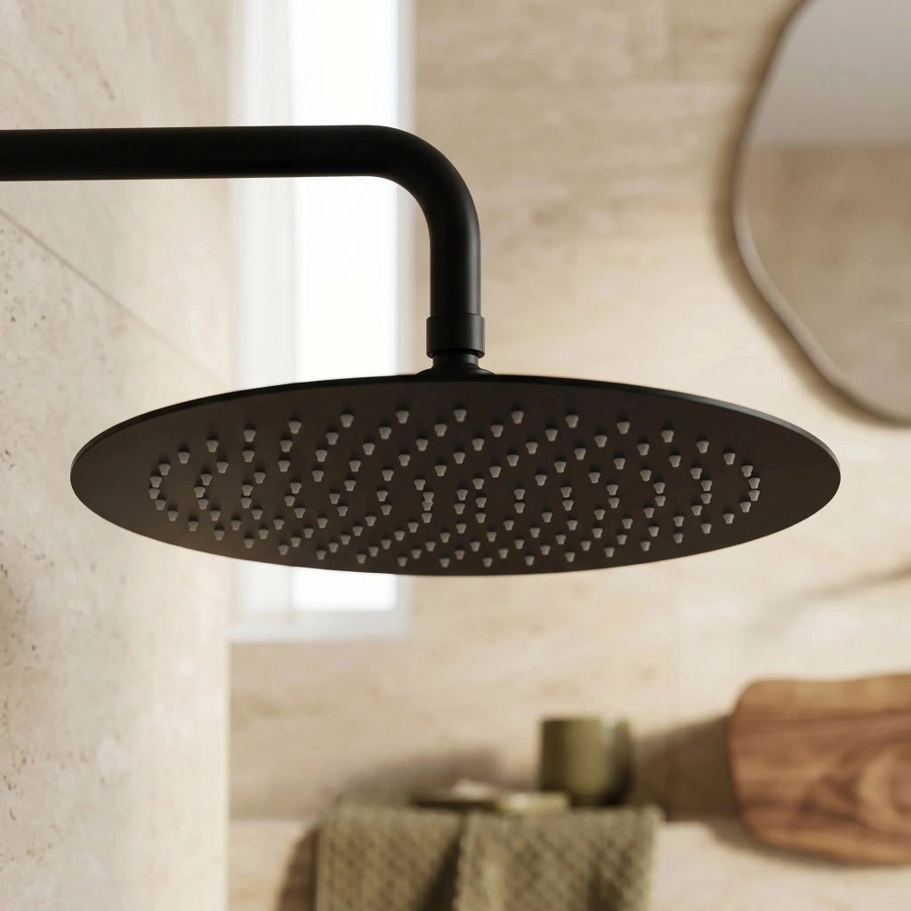 Soffione Doccia Rotondo Rea Js-p014b 30cm Black