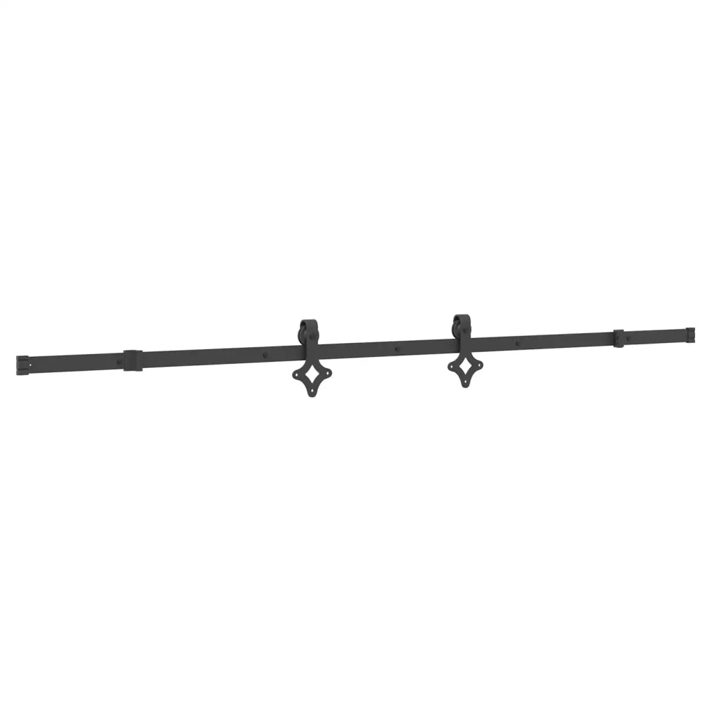Porta scorrevole NARVIK Naturale e Nero 95 x 210 cm (213,5 cm)