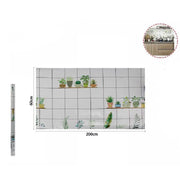 Trade Shop - Rotolo Adesivo Per Muri Effetto Parete Con Piantine Carta Parati 60cmx2mt 70864 -