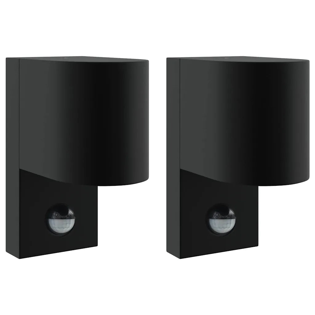 Lampada da Parete Esterna 2 pz Nero 12 x 7 x 15 cm CFW5219541