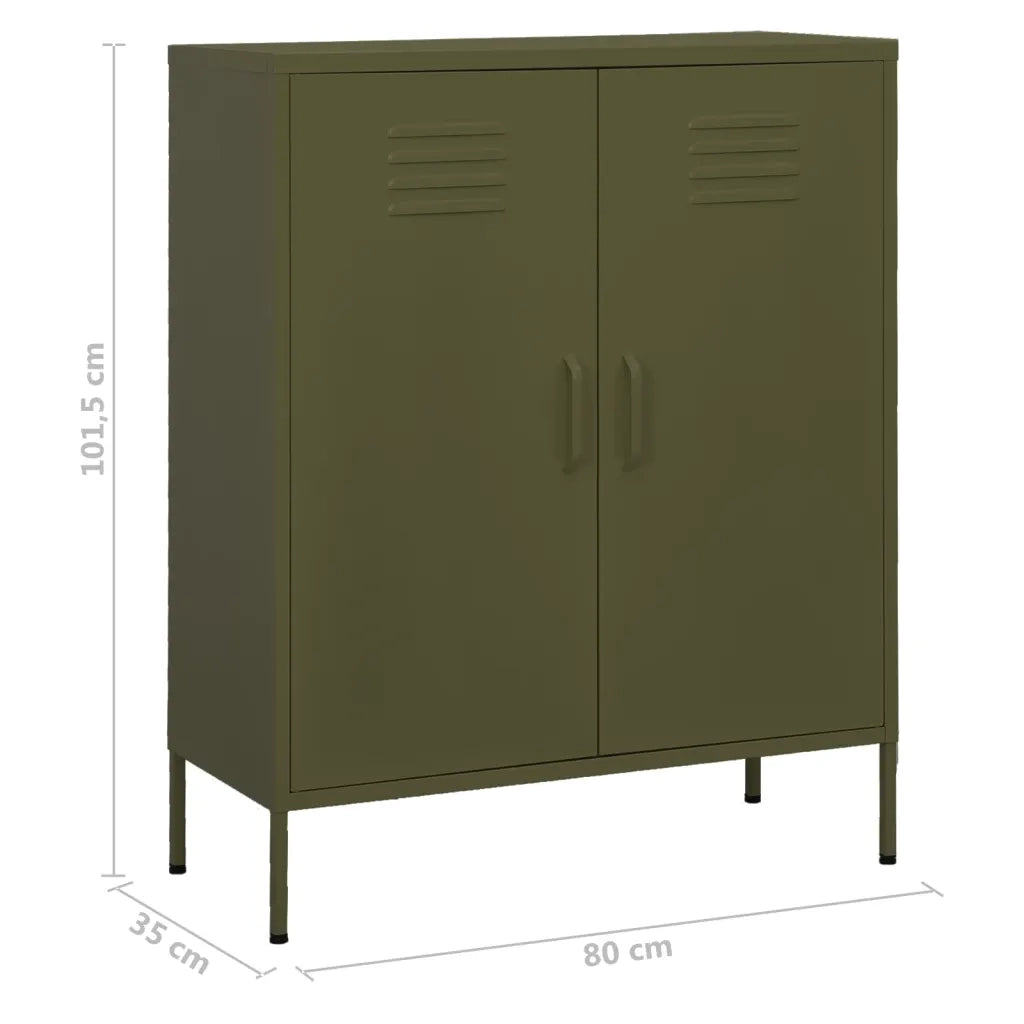 Armadietto Verde Oliva 80x35x101,5 cm in Acciaio cod mxl 42449
