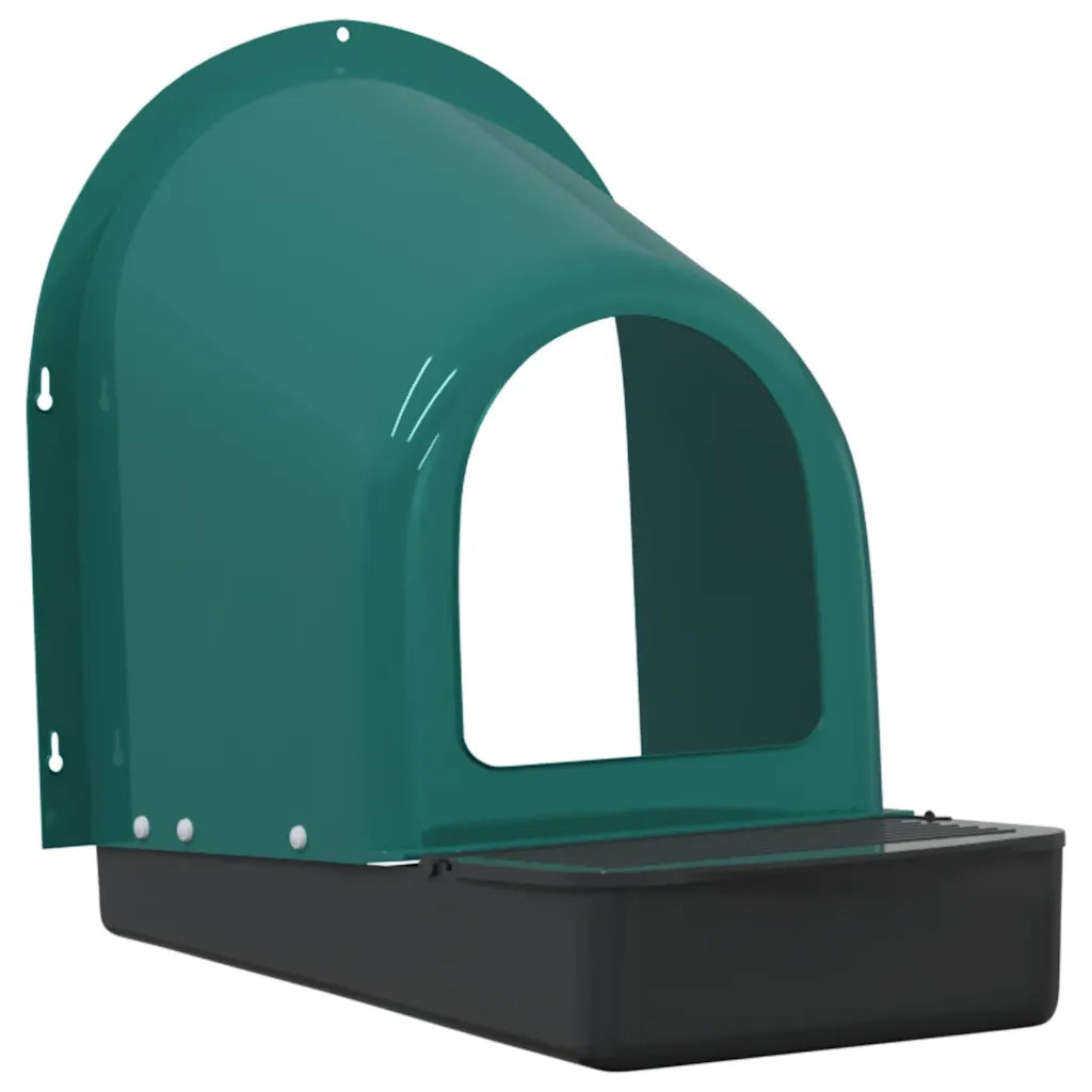 Nidi per Galline 4 pz da Parete in Plastica Verde Scuro CFW2829683