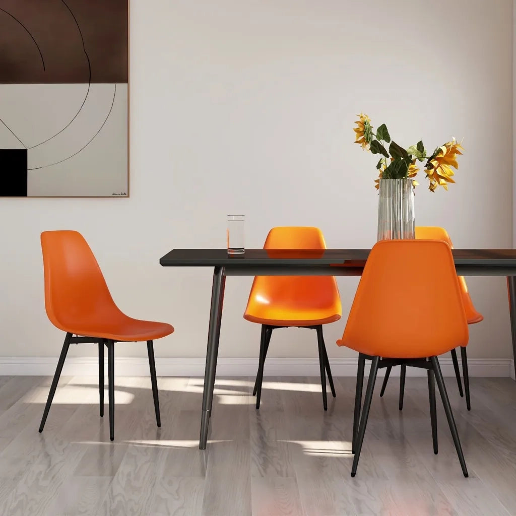 Sedie da Pranzo 4 pz Arancioni in PP cod mxl 23976