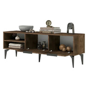 Sambuci, Mobile Porta tv un Ripiano, 160x30x50h cm Marrone Noce