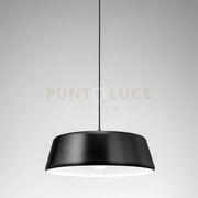 BLANCA S/P - LAMPADARIO A SOSPENSIONE NERO 1 LUCE ATTACCO E27 IN ALLUMINIO  D.50CM