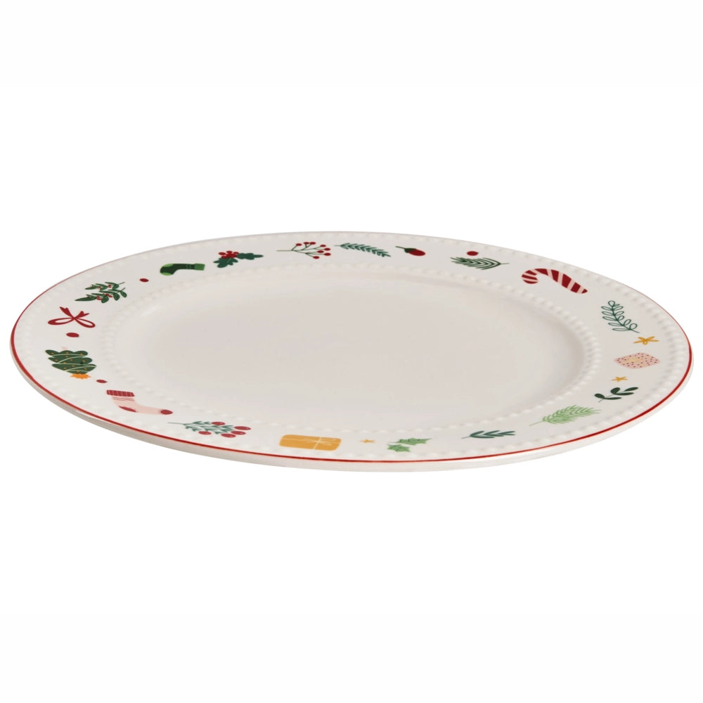 Set di 12 pezzi Porcellana bianca Finitura smaltata reattiva fatta a mano Servizio per 4 persone Effetto martellato Natale Cucina Sala da pranzo