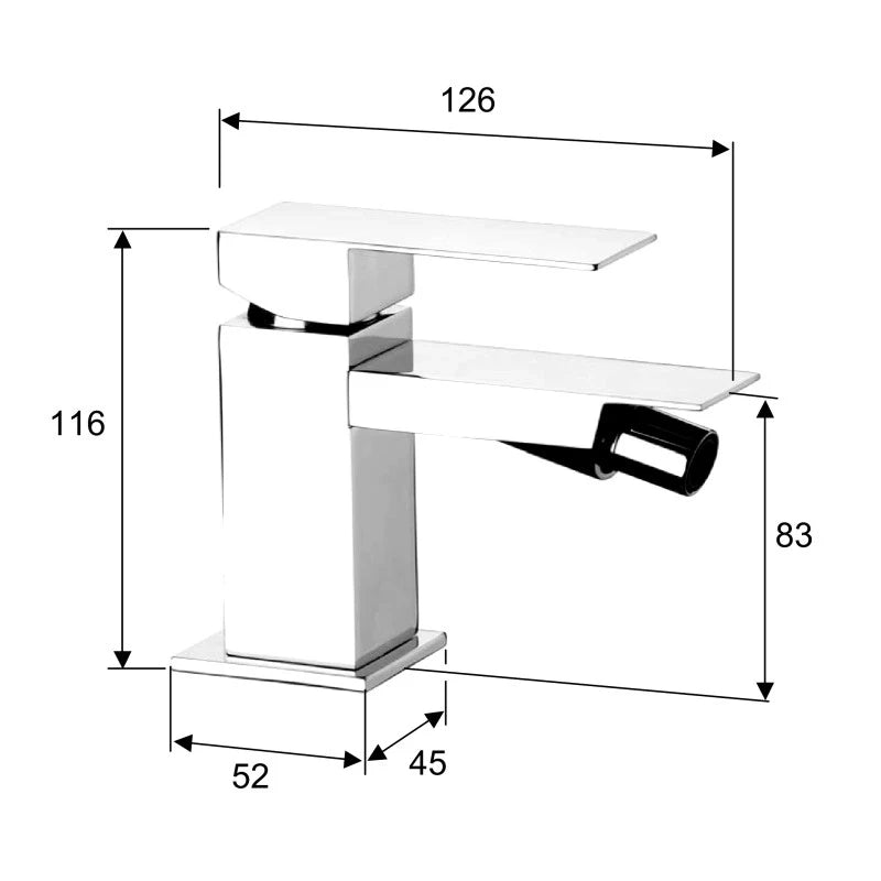 Rubinetto bidet, senza scarico - serie skyline