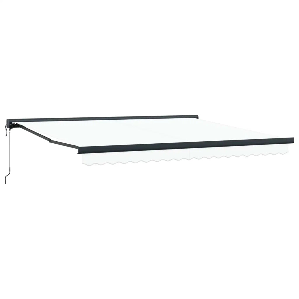 Tenda da Sole Bianco 400 × 300 cm Poliestere e Alluminio 3330636