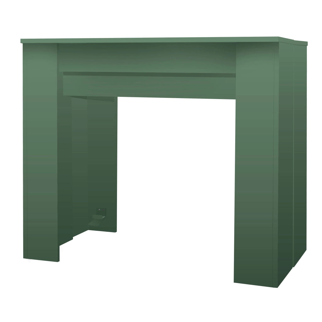 Fortino - Consolle Tavolo Allungabile 91x50/250 cm in Melaminico Antigraffio Verde Salvia