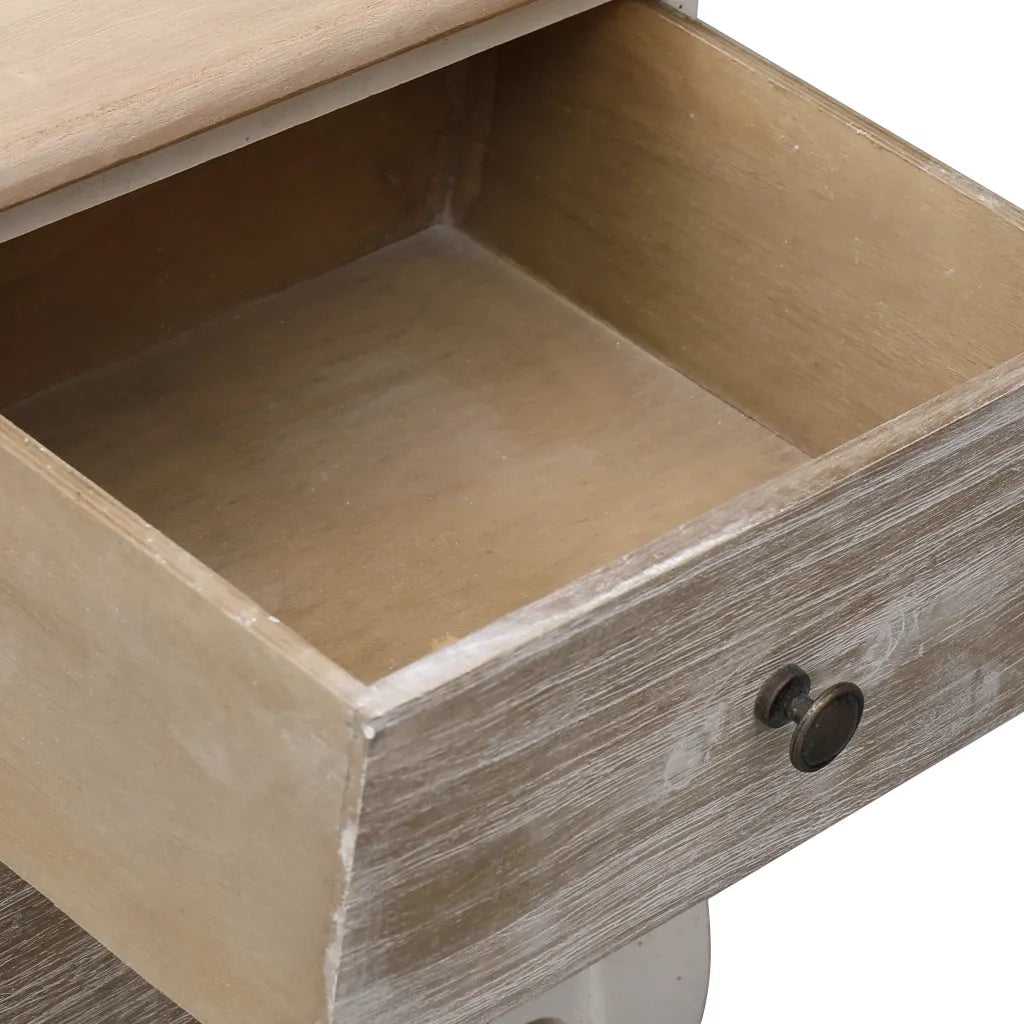 Comodino | Armadio da Notte | Mobiletto da notte 35x30x50 cm in Legno di Paulownia