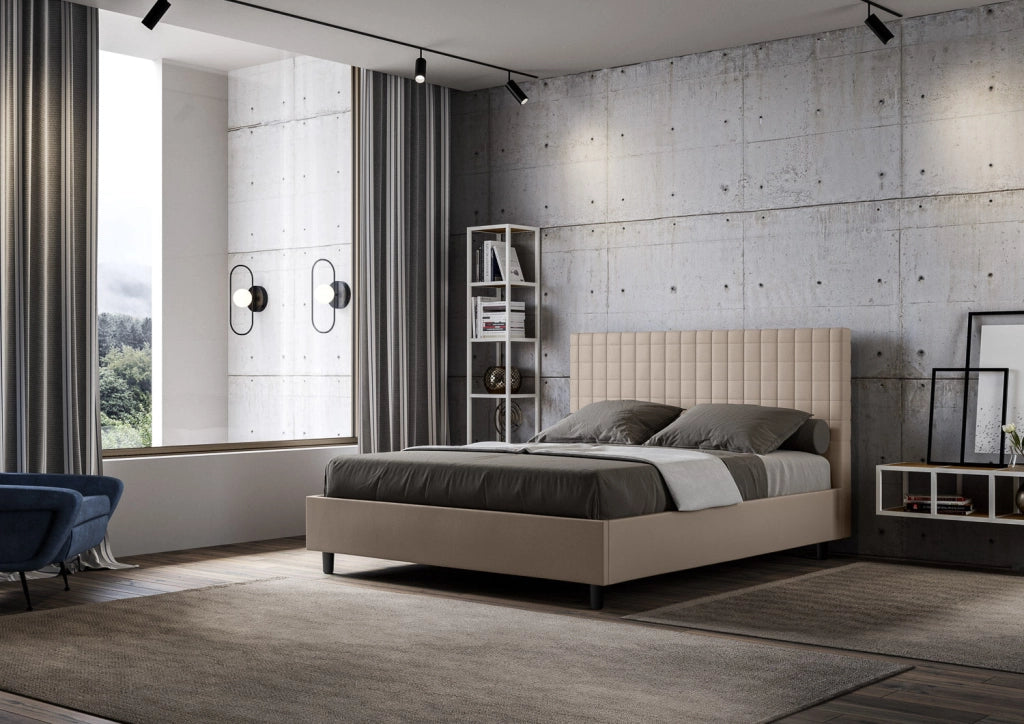 Letto Matrimoniale Extra Large 200x210 cm Senza Rete Sunny Tortora