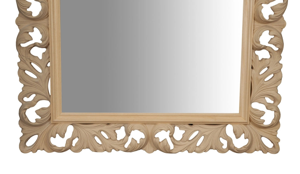 Biscottini SPECCHIERA DA PARETE IN LEGNO FINITURA GREZZA MADE IN ITALY realizzata Offerta