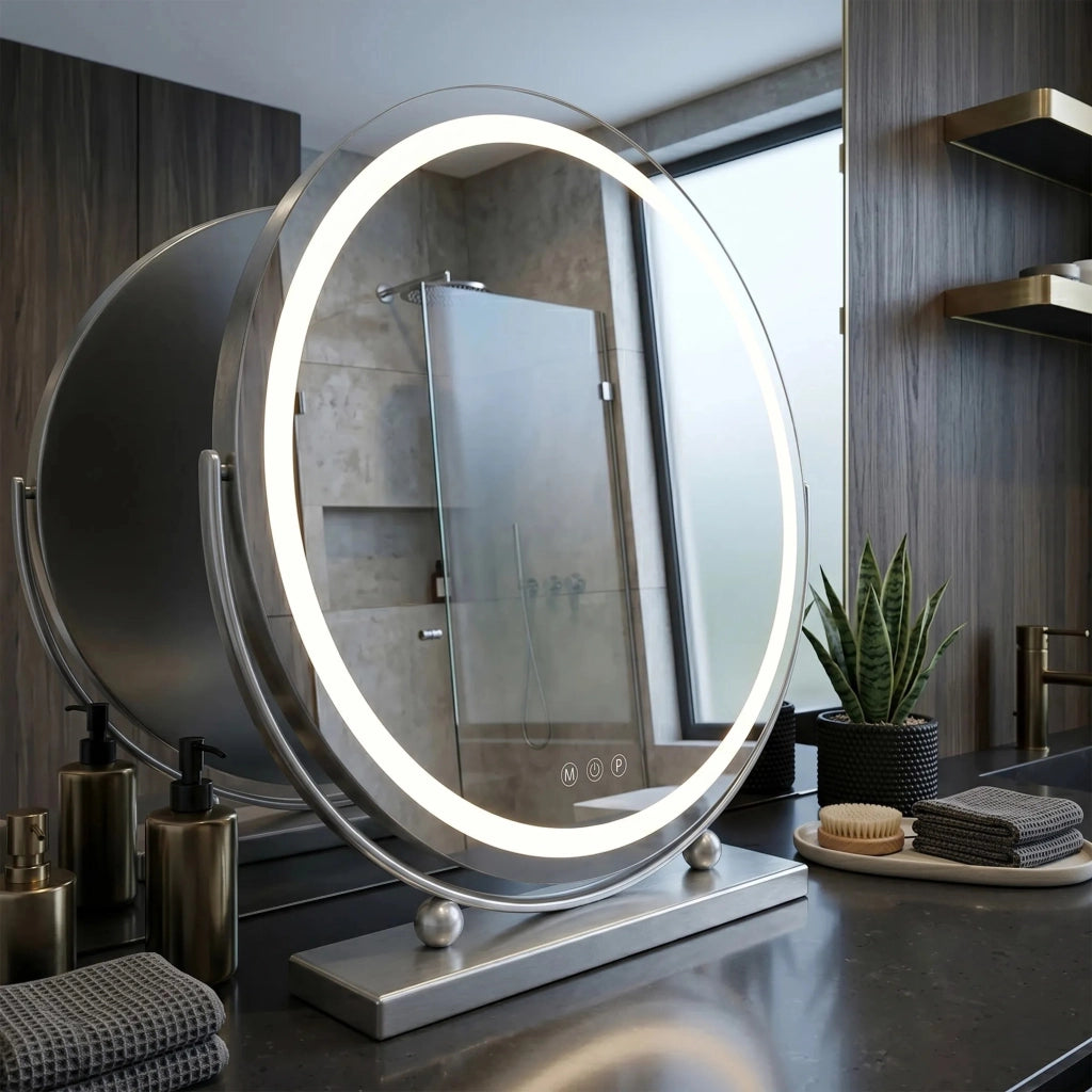 Specchio Led Make-up Chrome 50 Cm